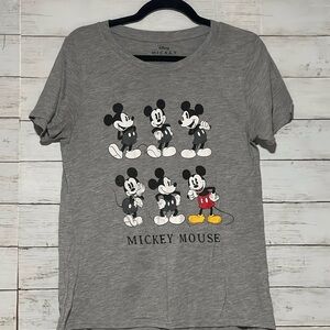 Disney Gray Mickey Mouse Short Sleeve Tee